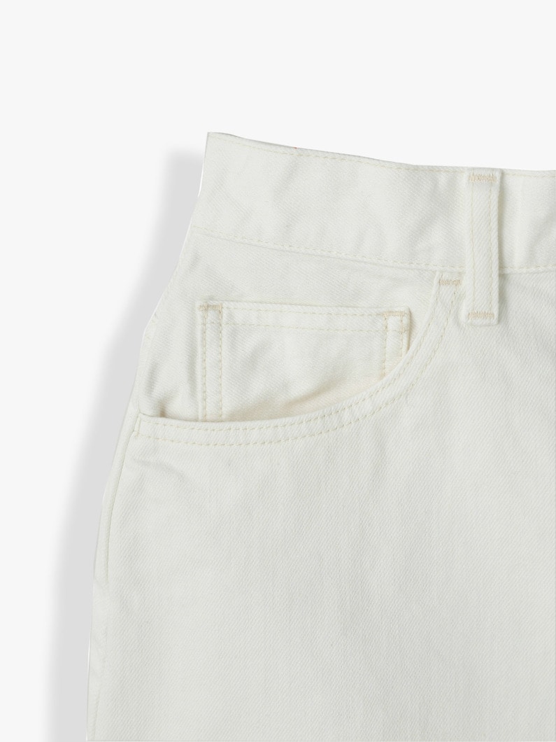 Stretch Denim Mini Skirt 詳細画像 white 3