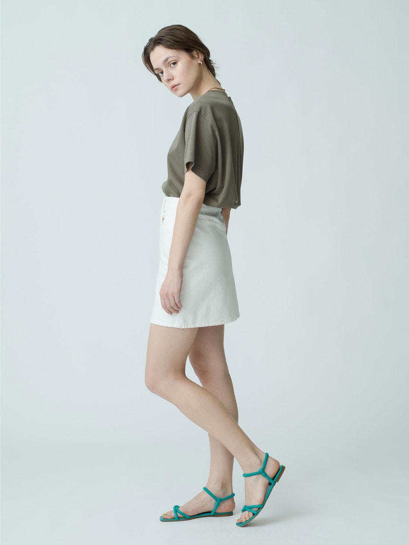 Stretch Denim Mini Skirt 詳細画像 white 2