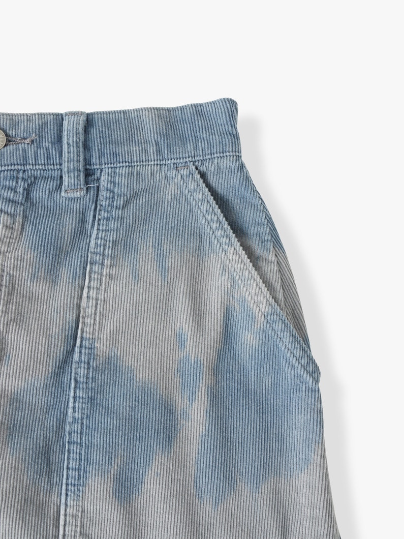 Tie Dye Corduroy Mini Skirt 詳細画像 blue 3