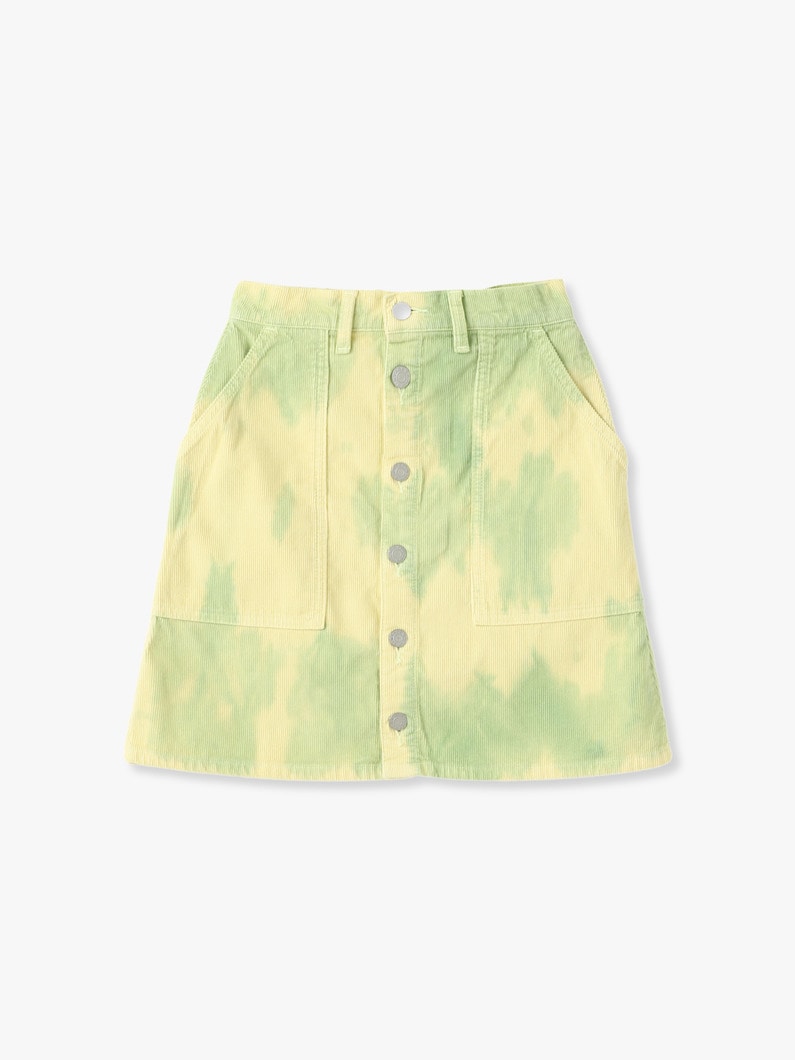 Tie Dye Corduroy Mini Skirt 詳細画像 light green