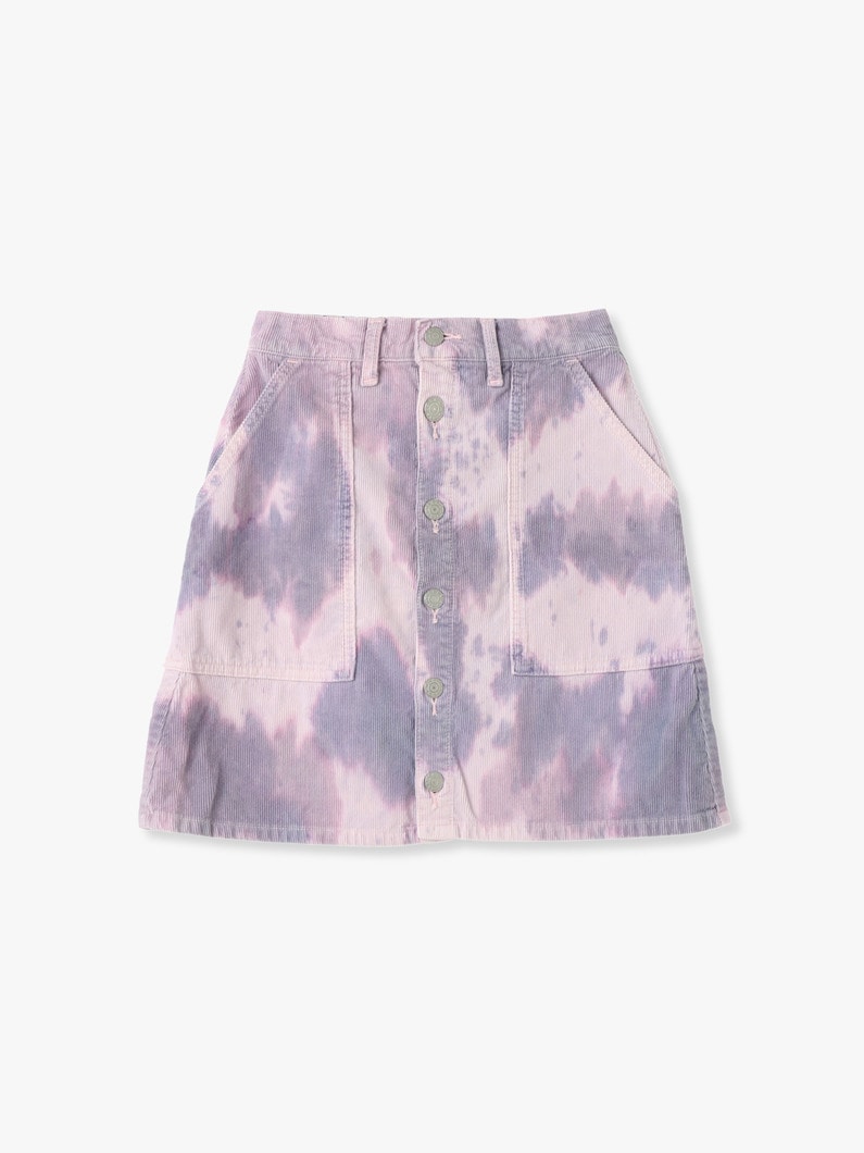 Tie Dye Corduroy Mini Skirt 詳細画像 purple