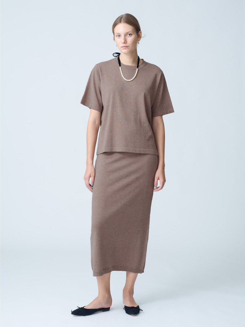 Mirela Wool Cotton Skirt 詳細画像 brown 1