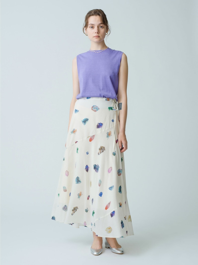 Gem Print Skirt 詳細画像 ivory 2