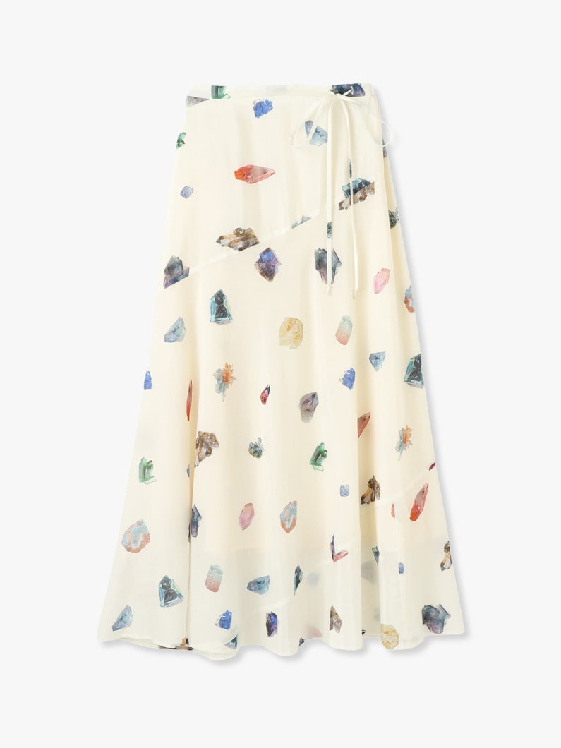 Gem Print Skirt 詳細画像 ivory 3