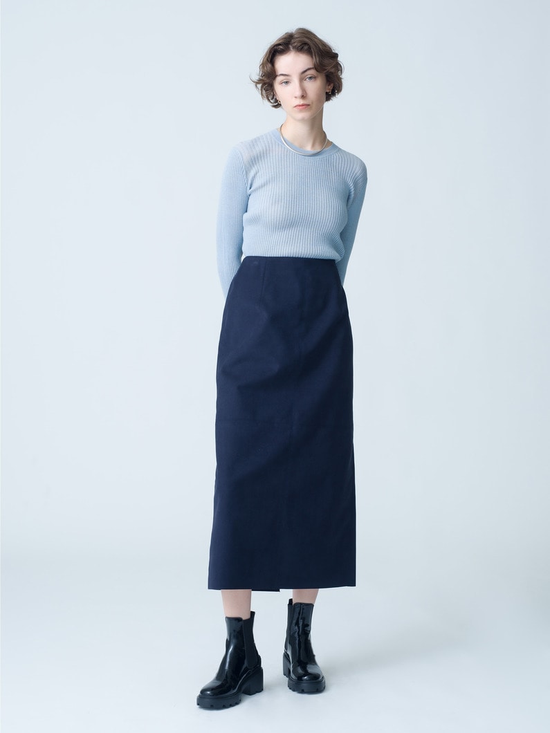 Eco Suede Leather Skirt 詳細画像 navy 1