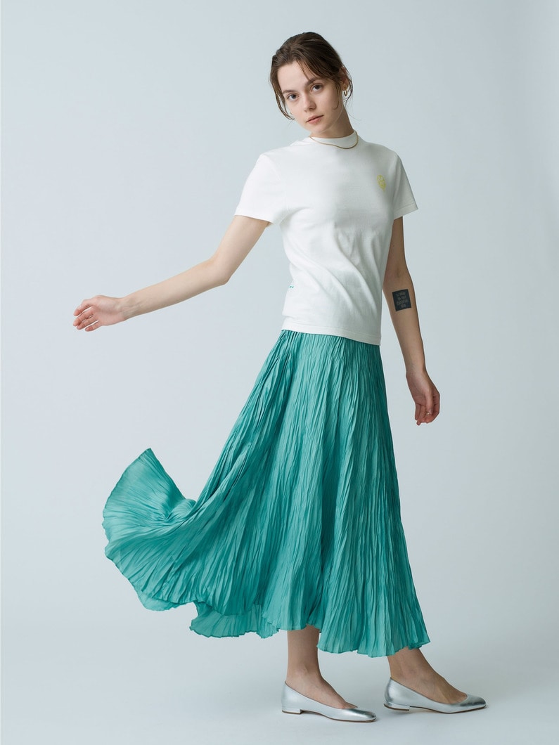 Wrinkle Skirt 詳細画像 green 2