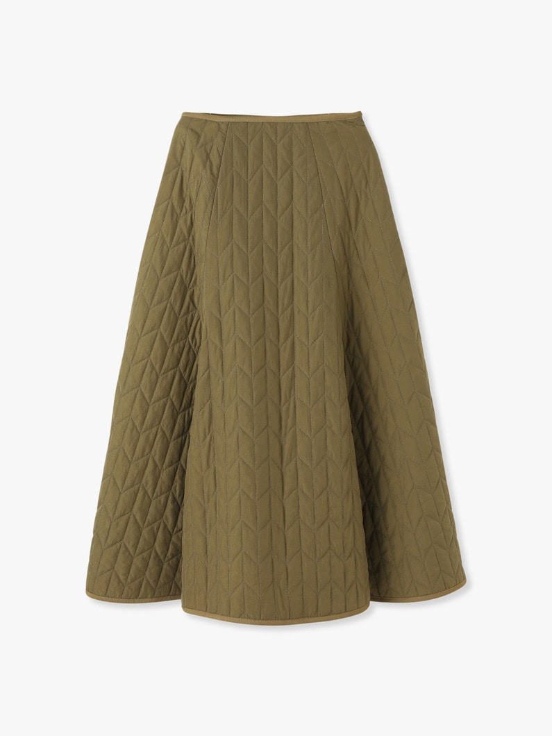 Quilting Flare Skirt (khaki) 詳細画像 khaki 2