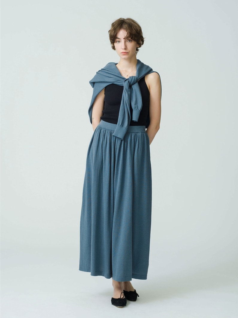 Wool Cotton Skirt 詳細画像 blue 1