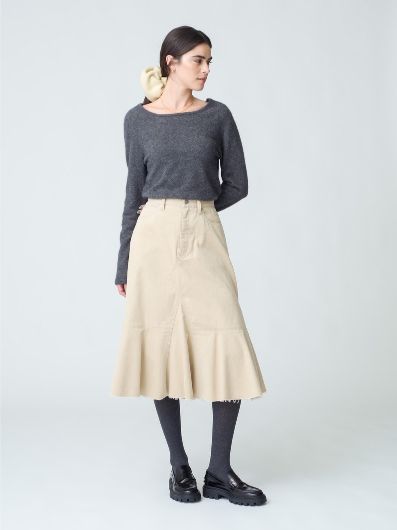 Corduroy Tiered Skirt 詳細画像 beige