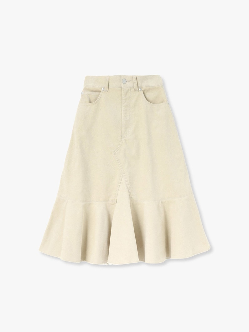 Corduroy Tiered Skirt 詳細画像 beige 3