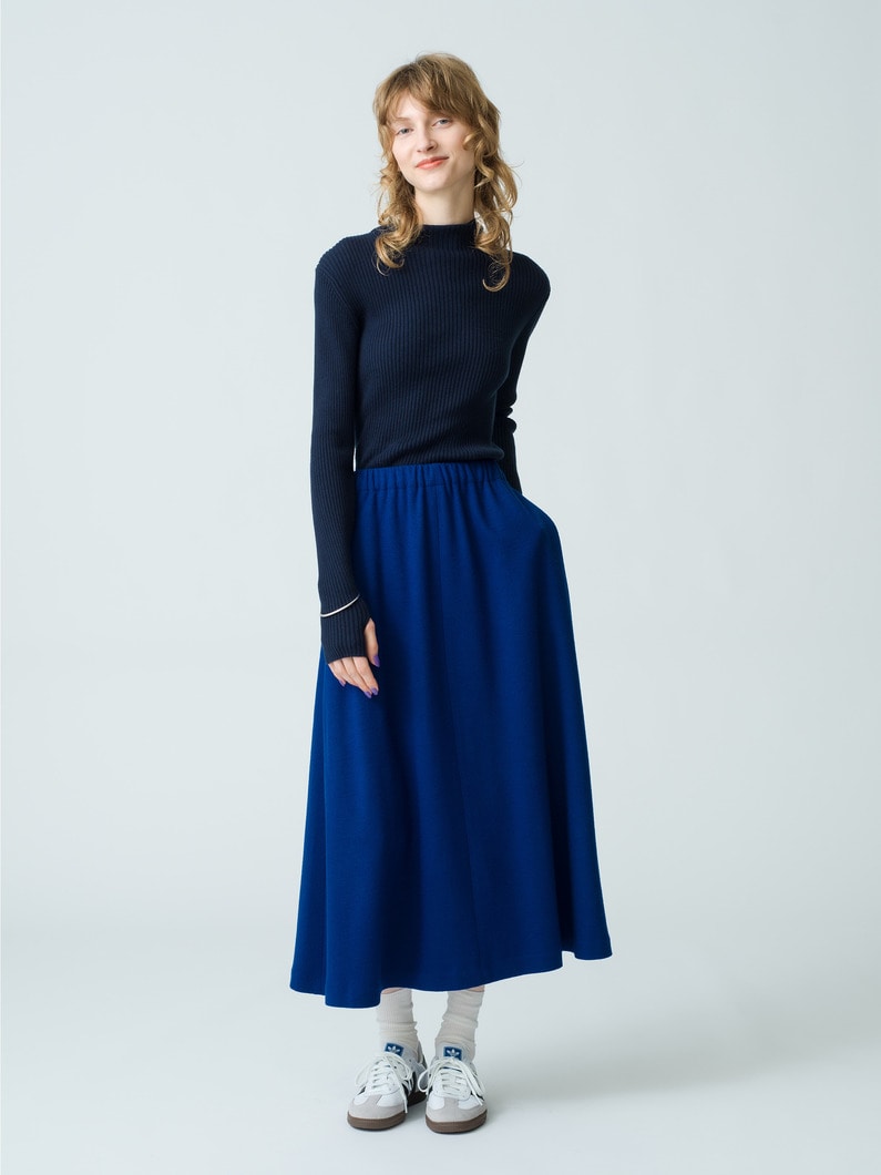 Wool Flare Skirt 詳細画像 blue 2