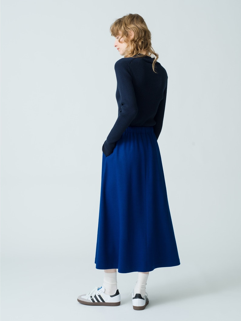 Wool Flare Skirt 詳細画像 blue 4