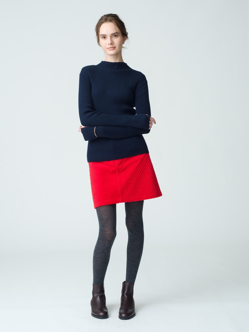 Organic Cotton Corduroy Mini Skirt 詳細画像 red