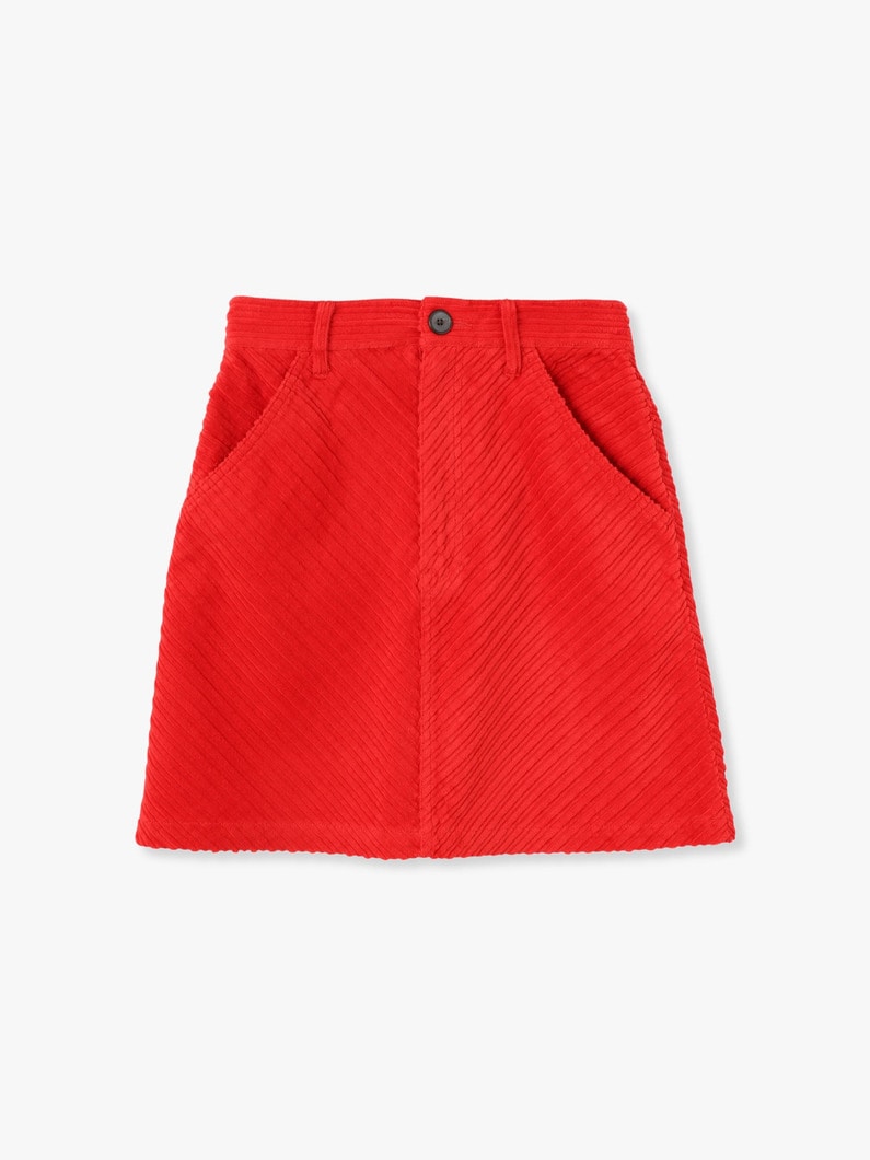 Organic Cotton Corduroy Mini Skirt 詳細画像 red 3