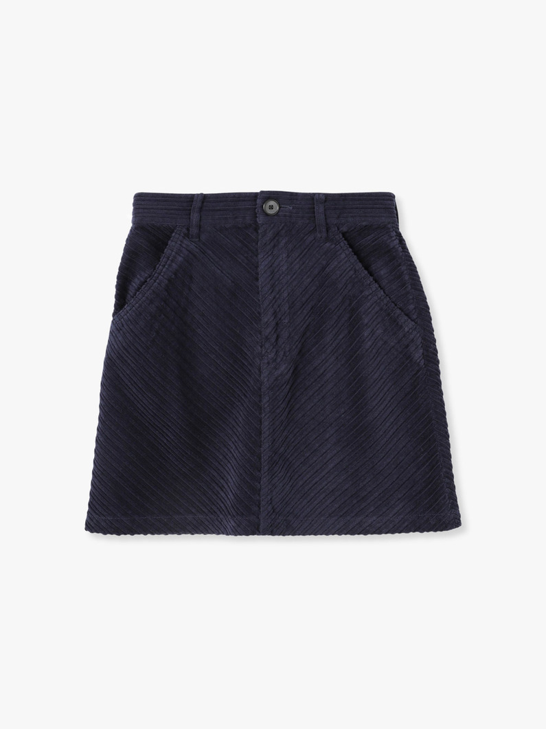 Organic Cotton Corduroy Mini Skirt 詳細画像 navy 4