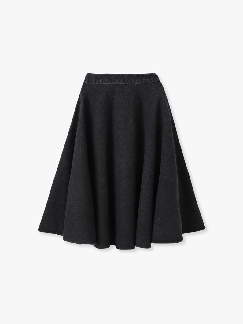 Black Washed Denim Car Skirt | スカート 詳細画像 black 1