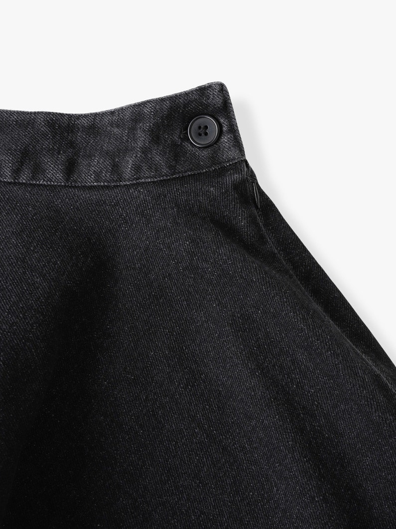 Black Washed Denim Car Skirt | スカート 詳細画像 black 2