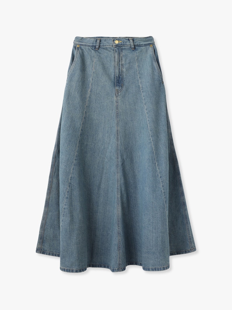 The Topaz Denim Skirt 詳細画像 blue