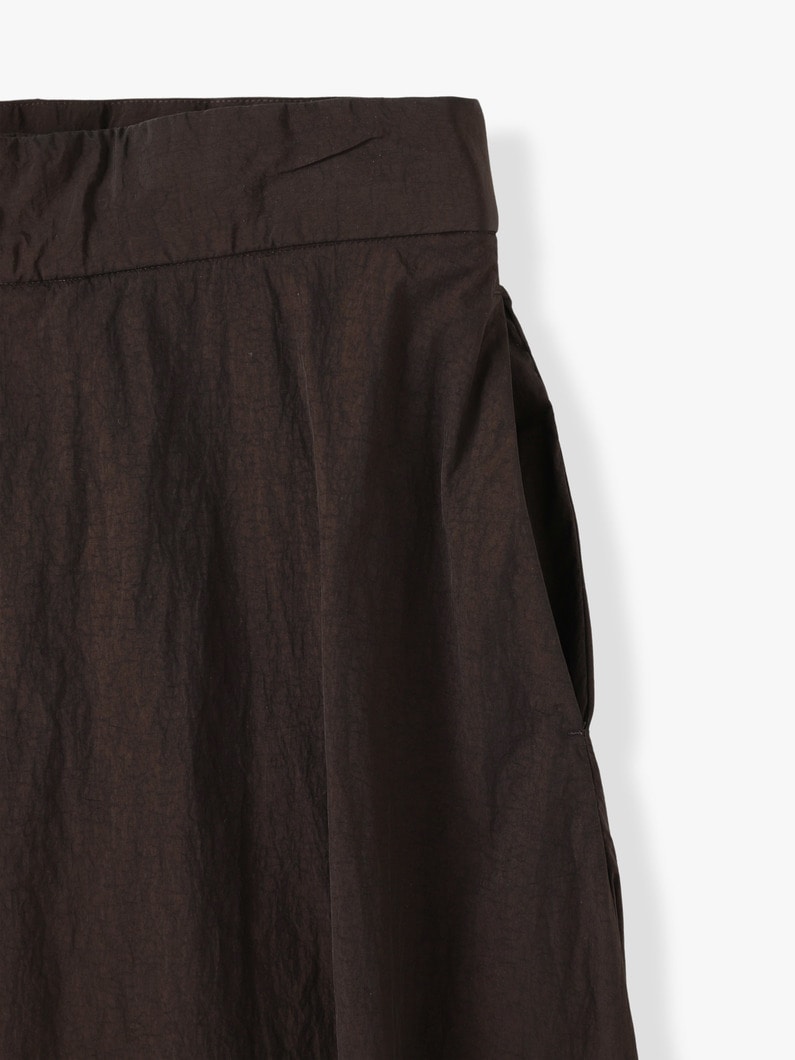 Hand Dyed Nylon Flared Skirt 詳細画像 dark brown 3