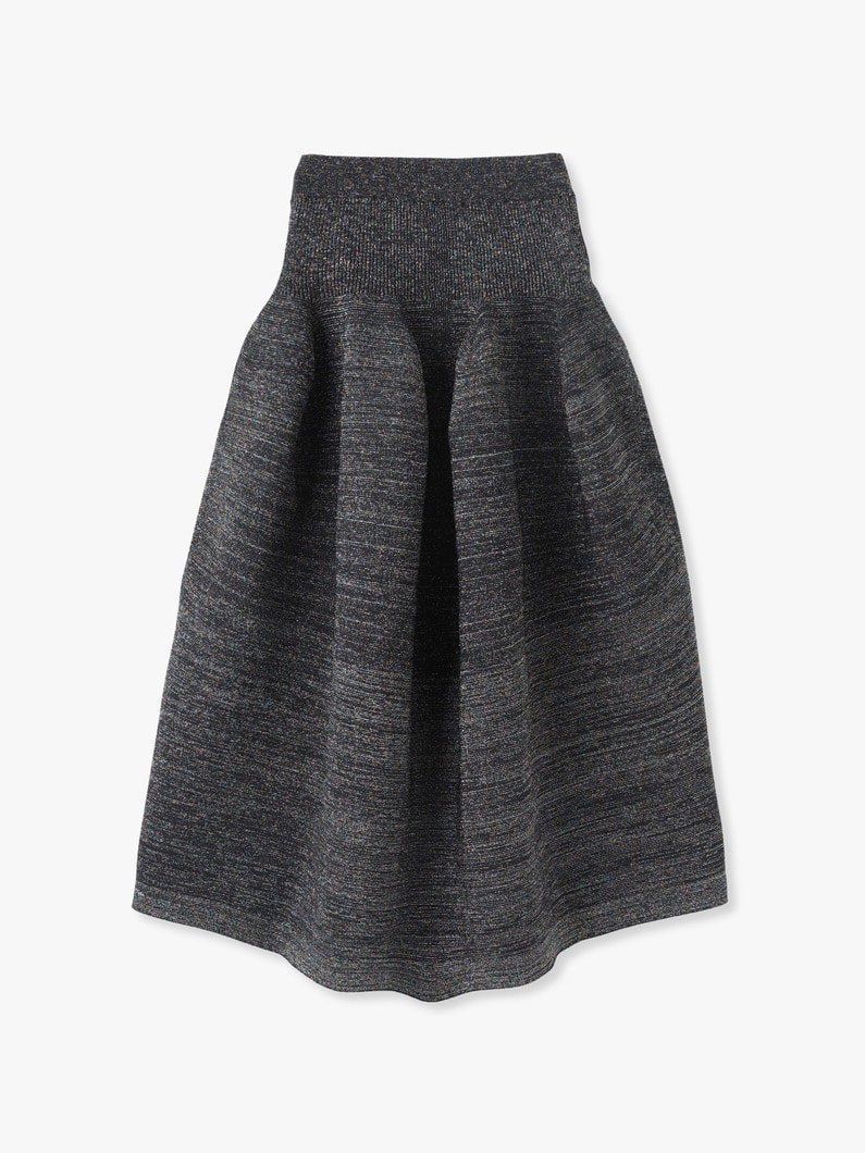 Pottery Glitter Rounded Hem Skirt | スカート 詳細画像 black 1