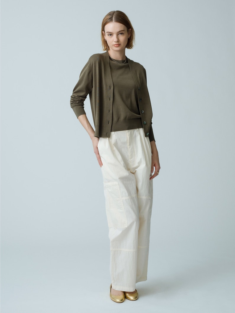 Cotton Nylon Parachute Pants 詳細画像 ivory 3