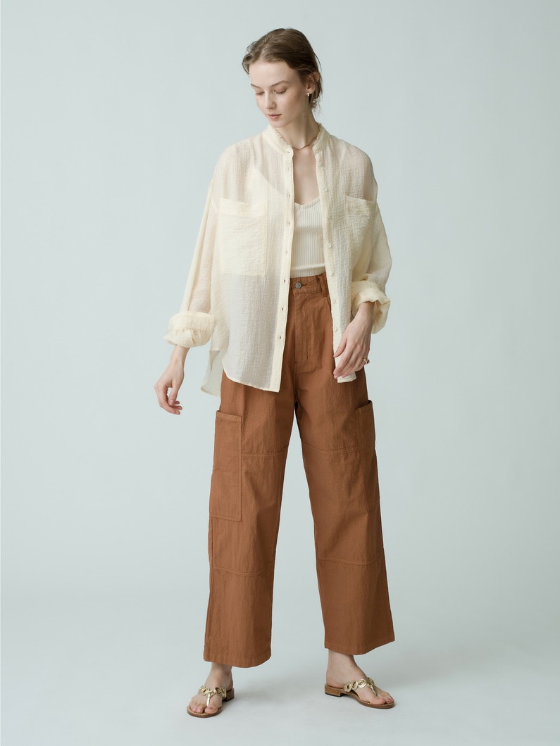 Cotton Nylon Parachute Pants 詳細画像 brown 1