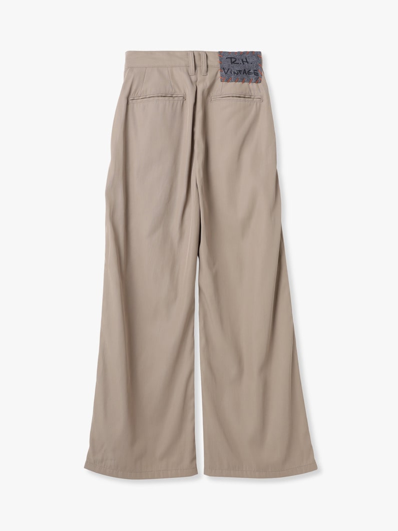 Recycle Polyester 2 Tuck Chino Trousers Pants 詳細画像 beige 1