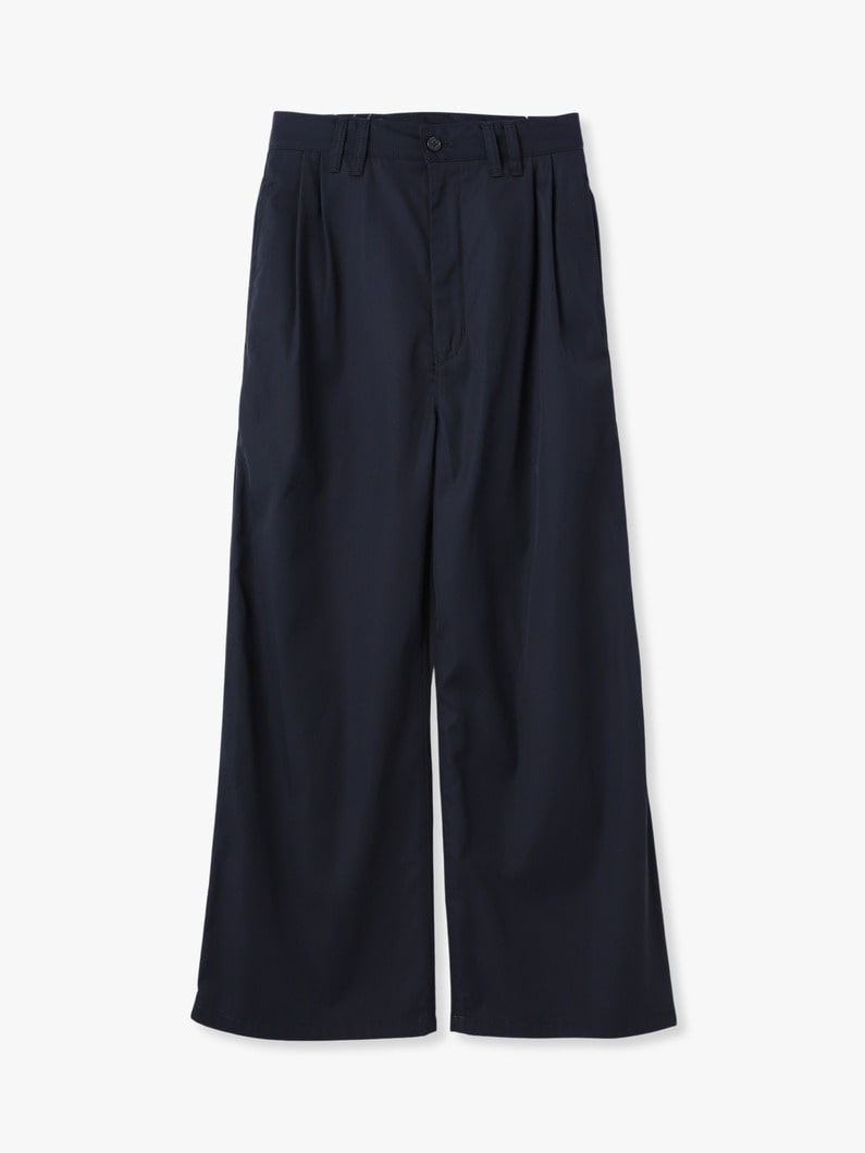 Recycle Polyester 2 Tuck Chino Trousers Pants 詳細画像 navy