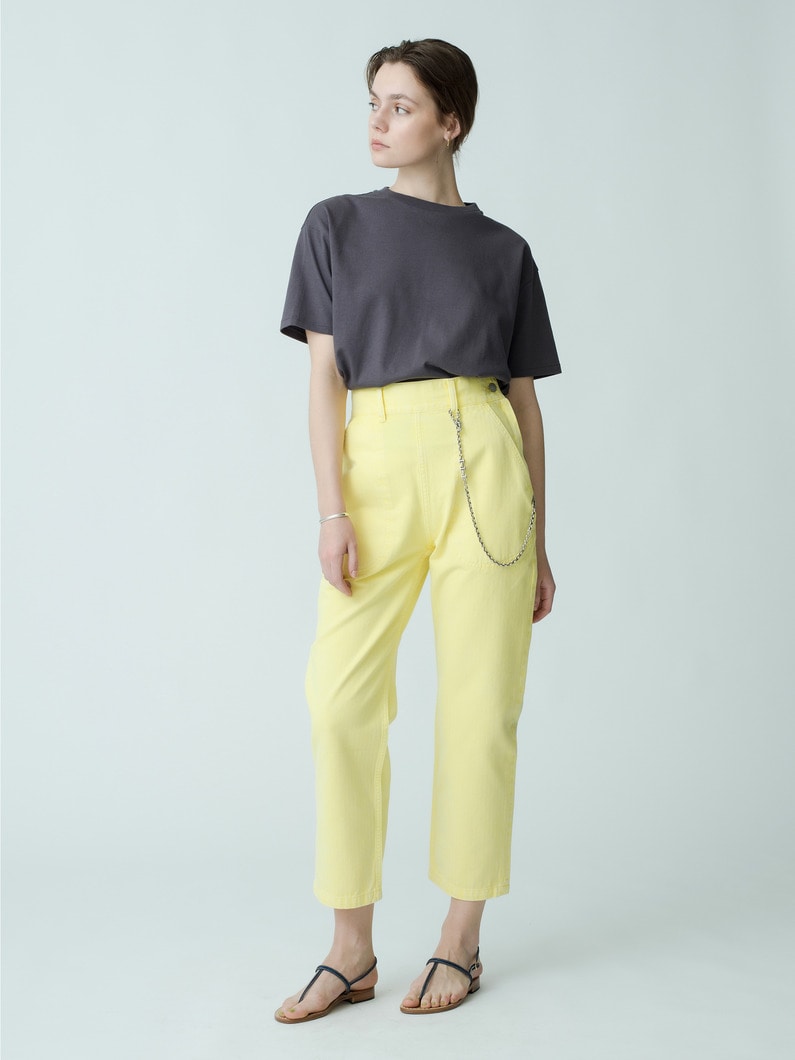 Herringbone Color Work Pants 詳細画像 yellow