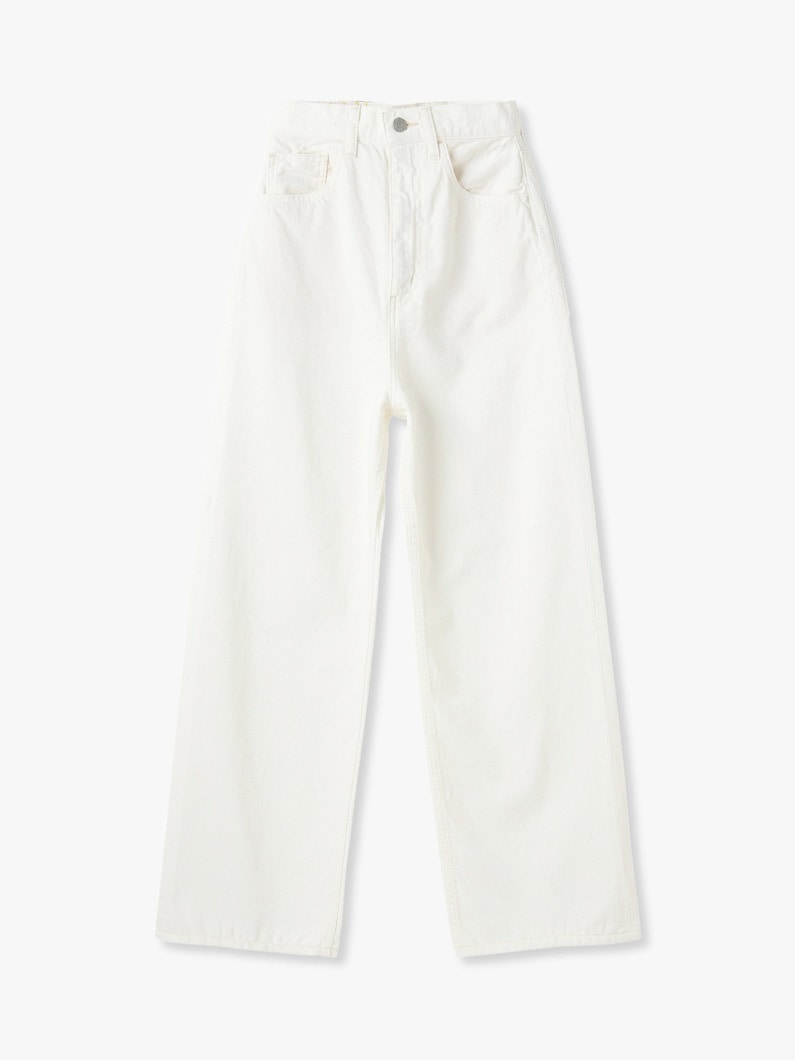 Organic Cotton Denim Pants 詳細画像 white 4