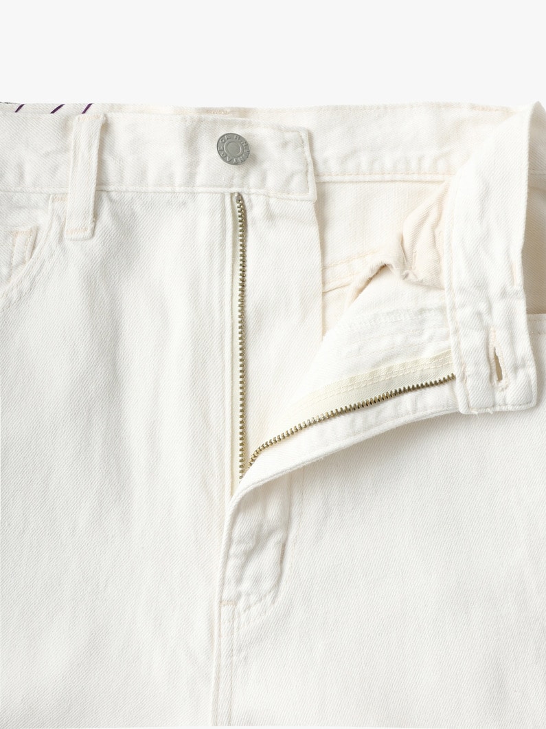 Cotton Hemp White Denim Pants 詳細画像 white 2