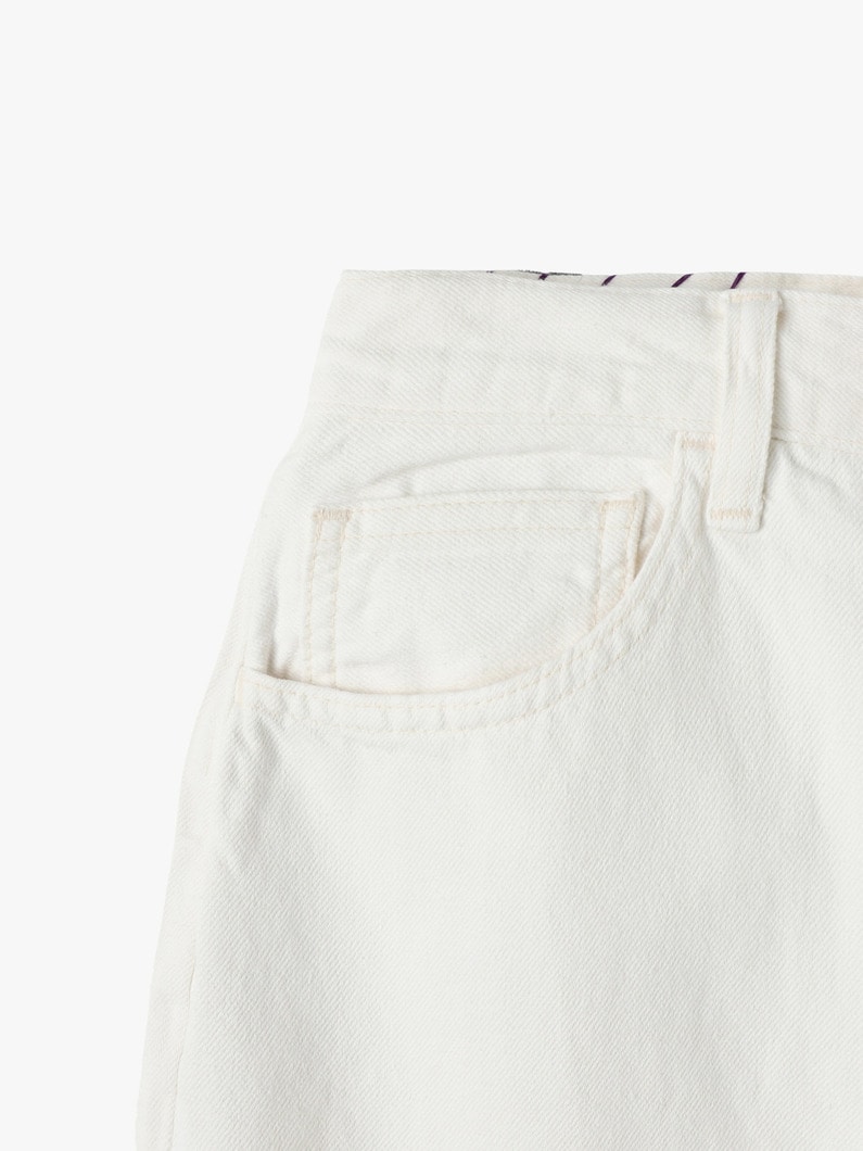 Cotton Hemp White Denim Pants 詳細画像 white 3