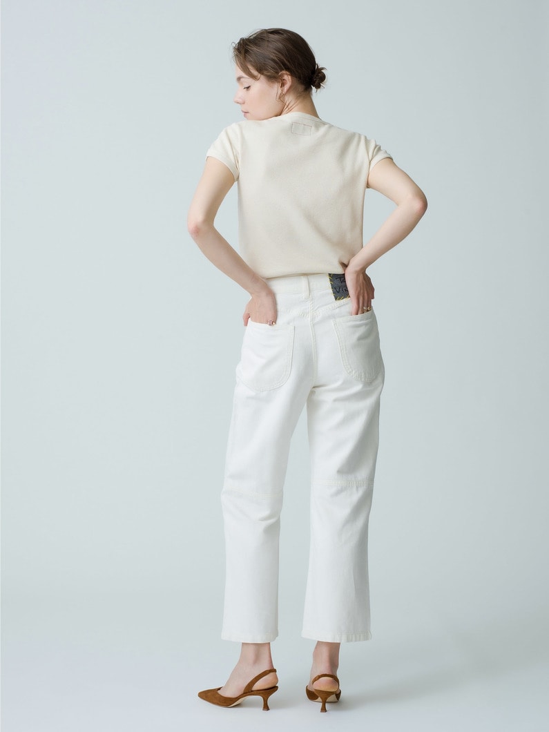 Cotton Hemp White Denim Pants 詳細画像 white 2