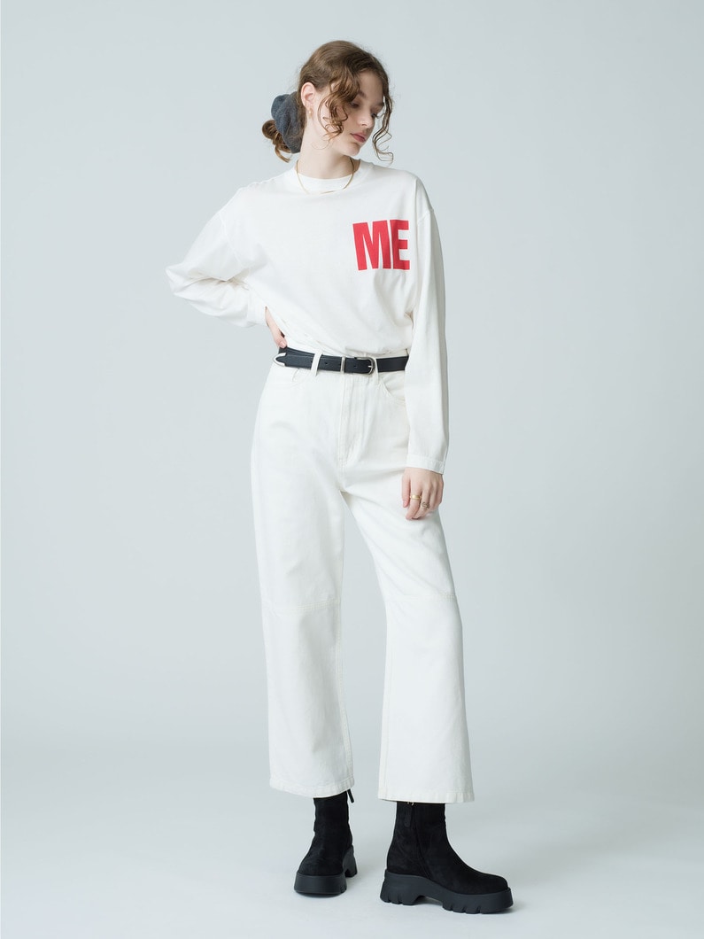 Cotton Hemp White Denim Pants 詳細画像 white 4