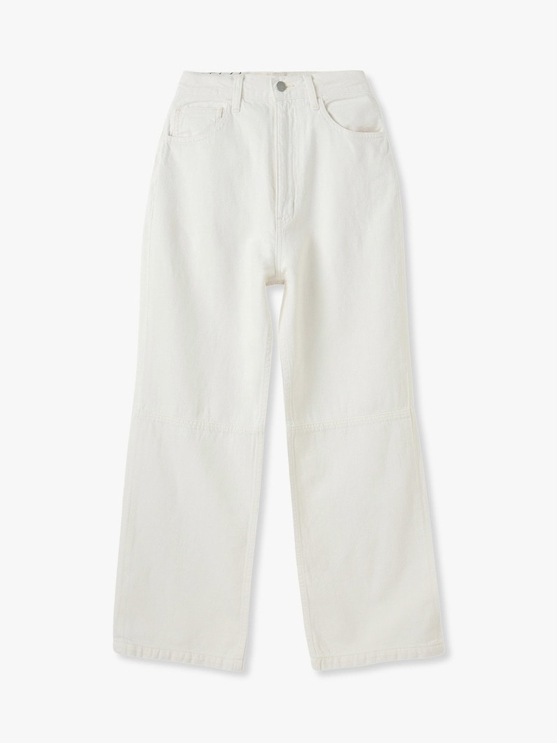 Cotton Hemp White Denim Pants 詳細画像 white 6