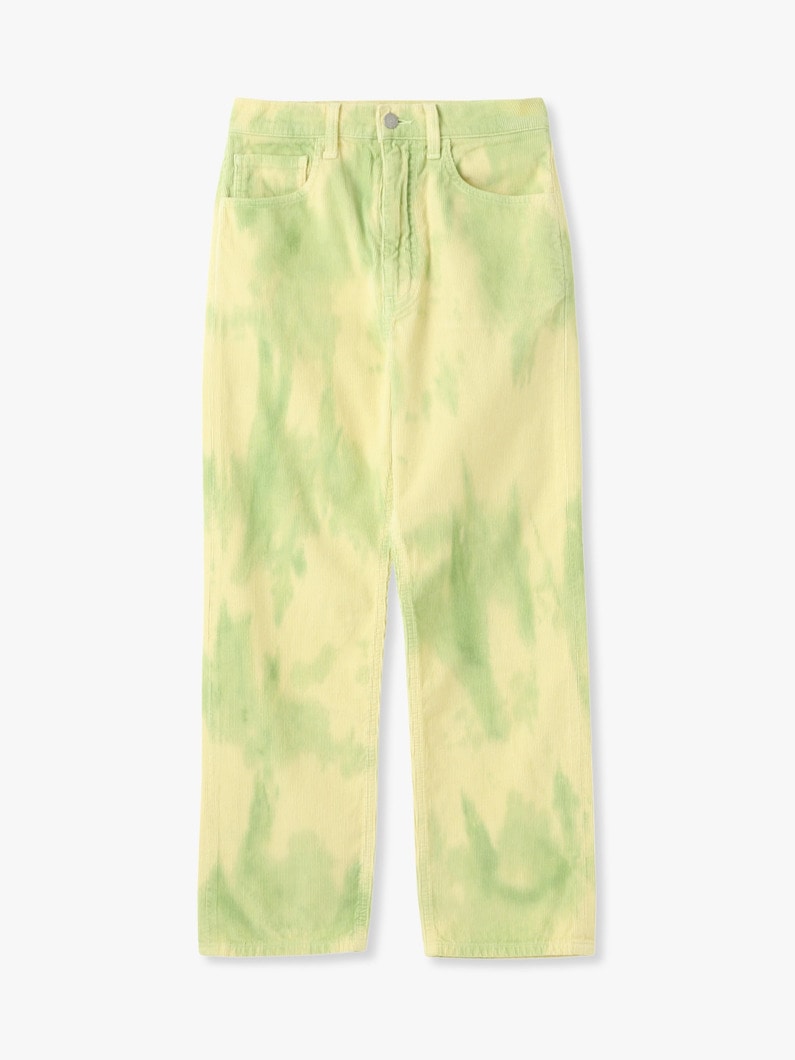 Tie Dye Corduroy Pants 詳細画像 light green 3