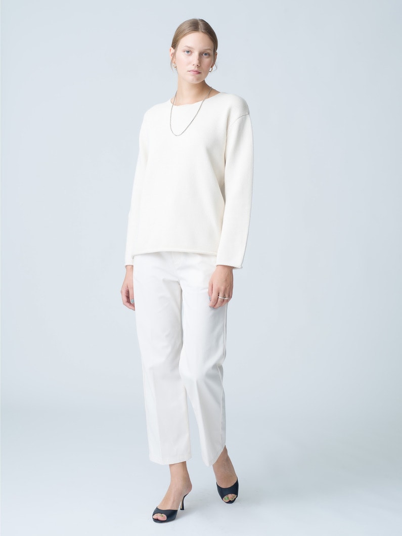 Organic Cotton Recycle Polyester Chino Trousers 詳細画像 white 1