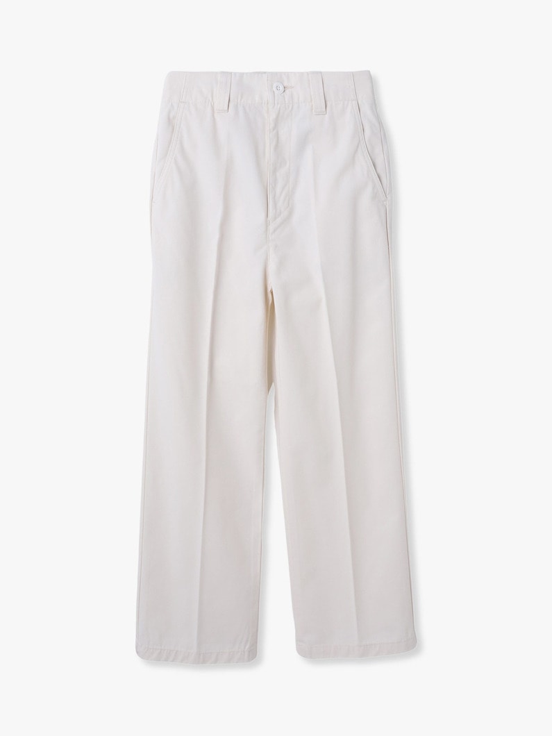 Organic Cotton Recycle Polyester Chino Trousers 詳細画像 white 2