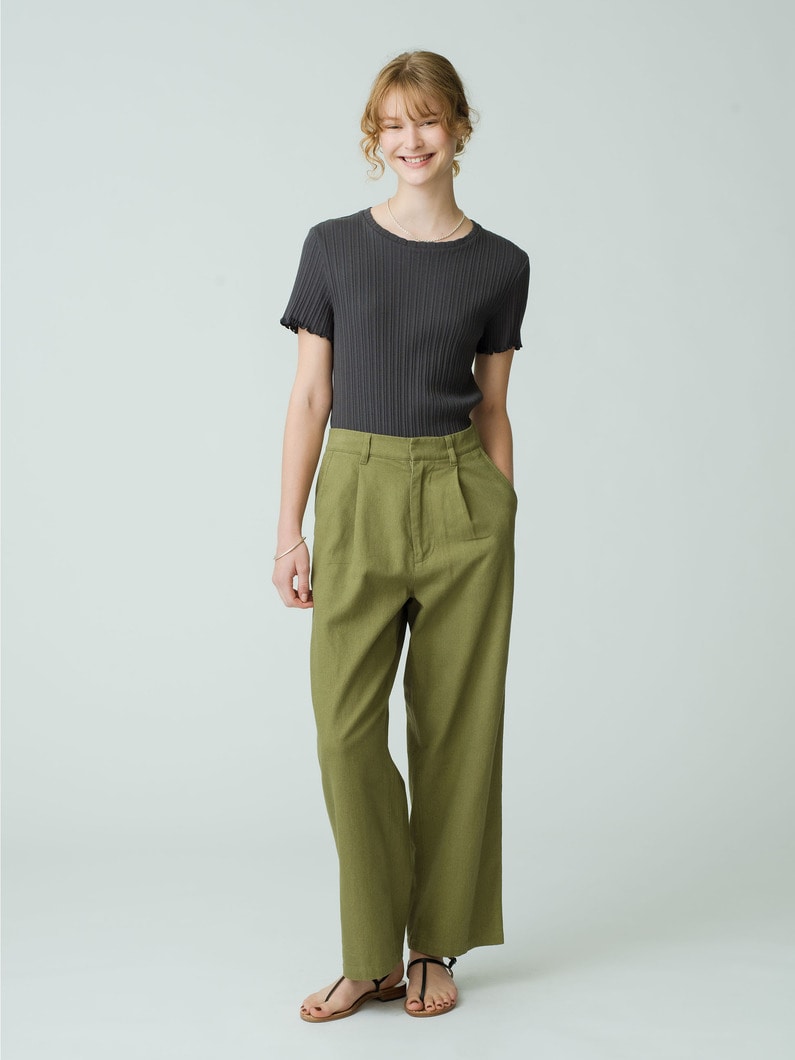 One Tuck Pants 詳細画像 olive 2