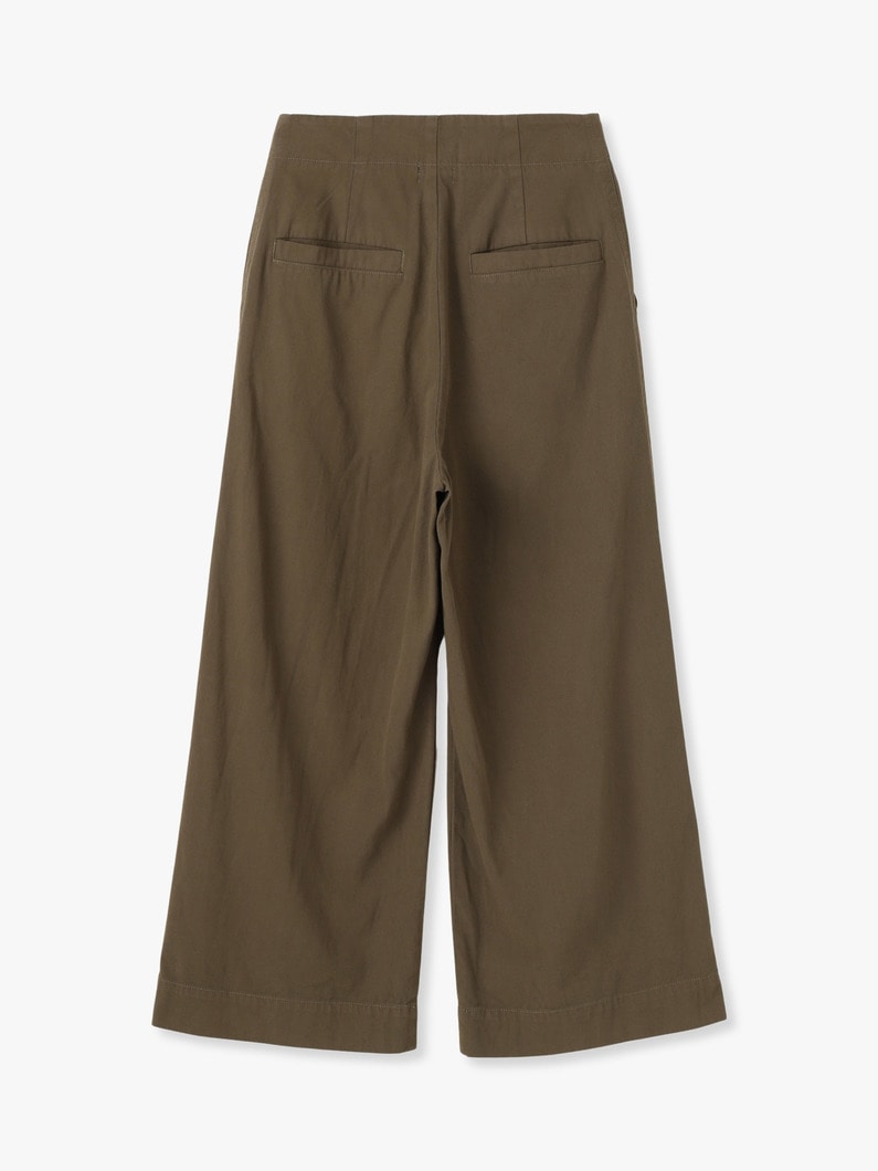 Twill Wide Straight Pants 詳細画像 khaki 1