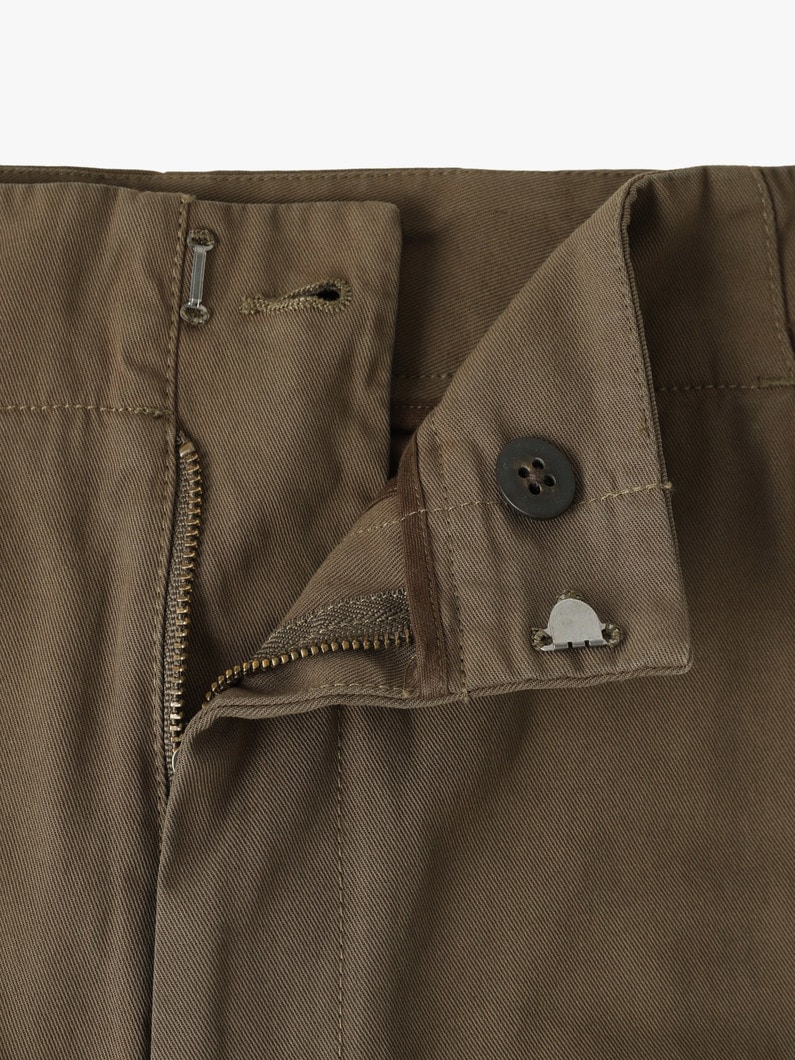 Twill Wide Straight Pants 詳細画像 khaki 2