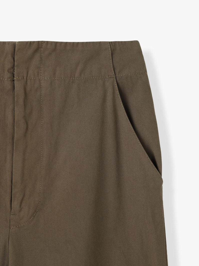 Twill Wide Straight Pants 詳細画像 khaki 3