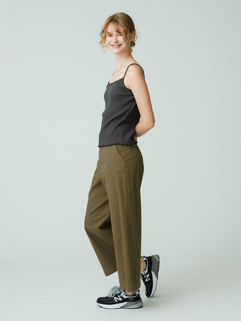 Twill Wide Straight Pants 詳細画像 khaki 2