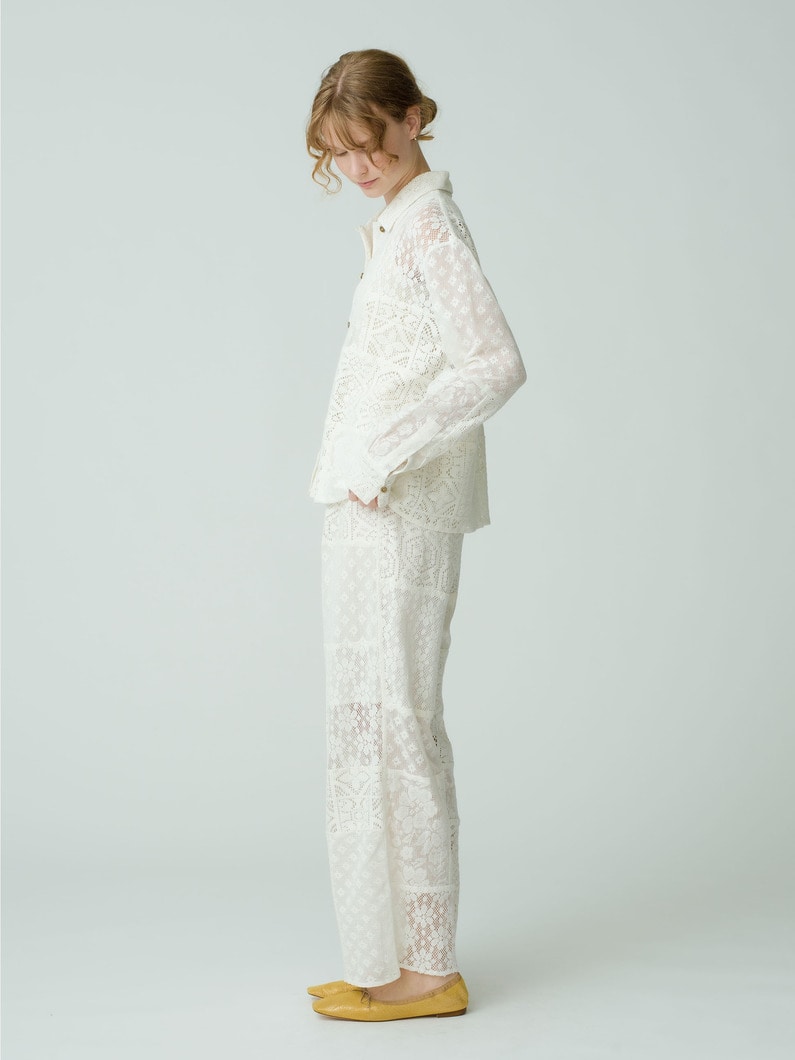 Patch Work Lace Pants 詳細画像 white 4