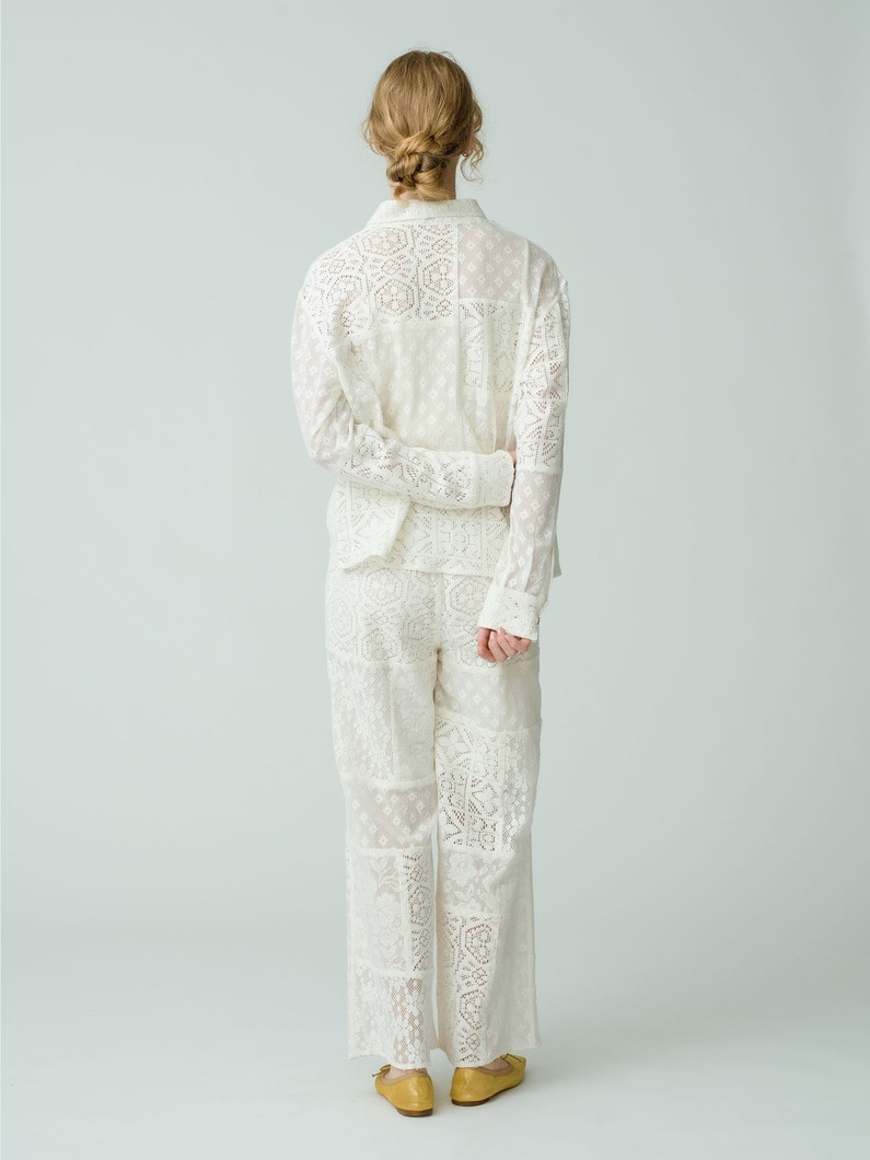 Patch Work Lace Pants 詳細画像 white 5