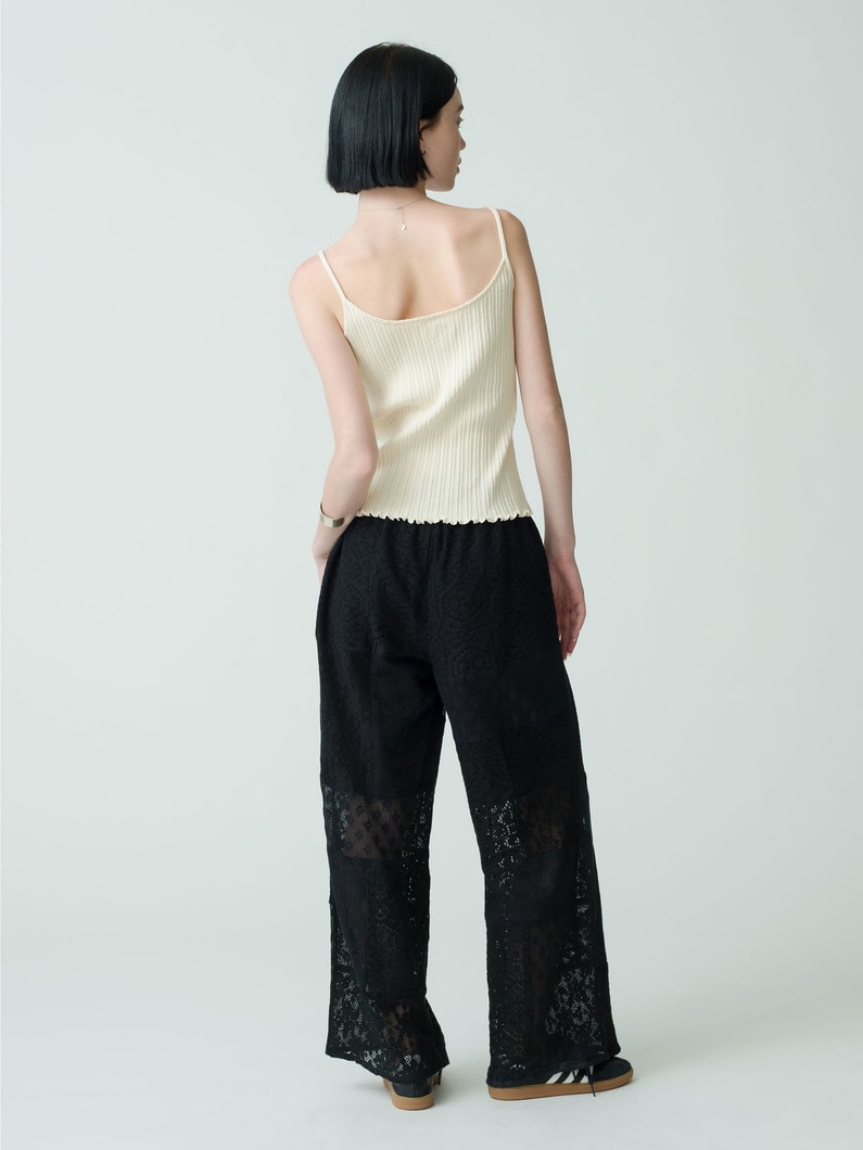 Patch Work Lace Pants 詳細画像 charcoal gray 4