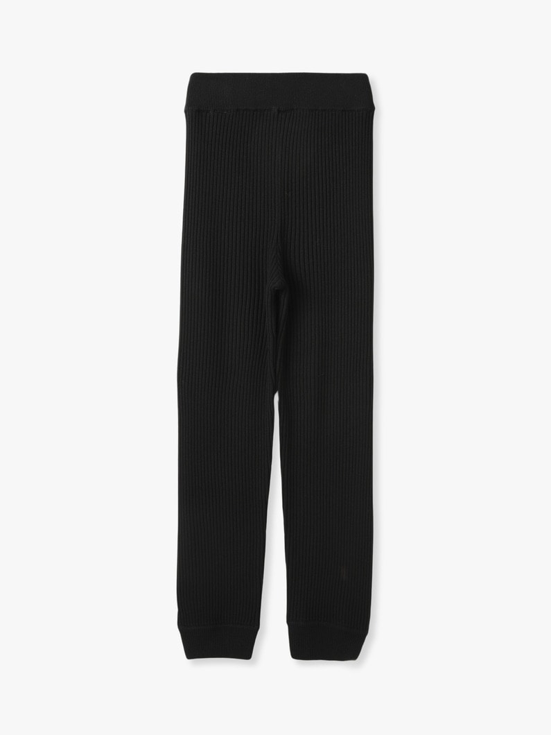 Wool Rib Knit Pants 詳細画像 black 1