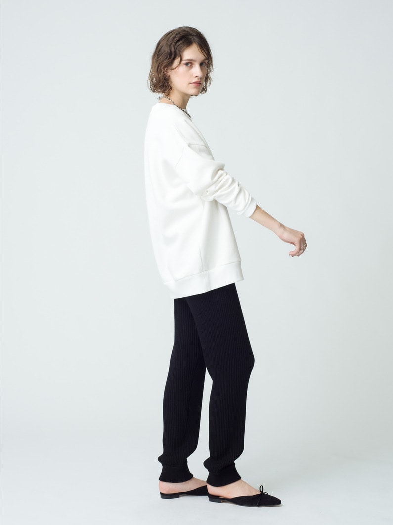 Wool Rib Knit Pants 詳細画像 black 4