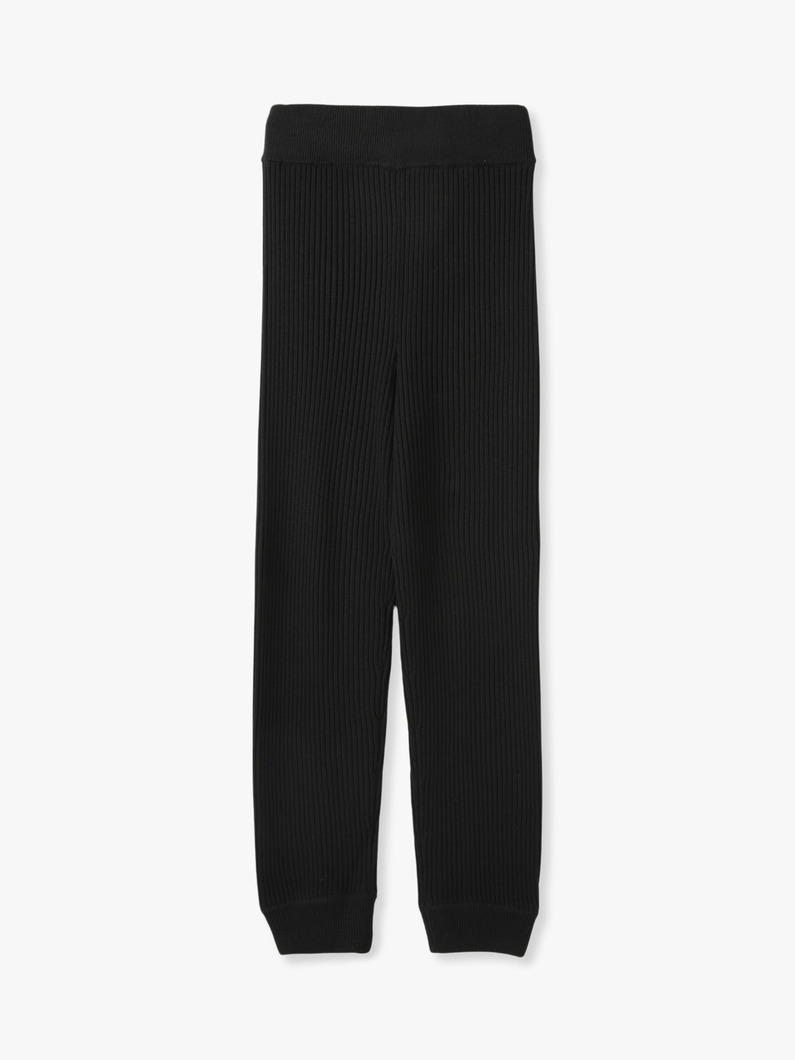 Wool Rib Knit Pants 詳細画像 black 5