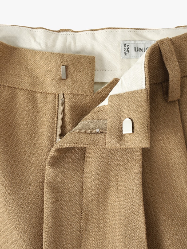 Herringbone Wide Pants (beige) 詳細画像 beige 2